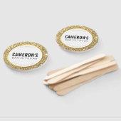 バー（ユダヤ教の）バル・ミツバーFAN自撮り専門クール金ゴールドグリッター ハンドファン (組立なし)