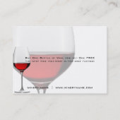 バー、ワイナリー及びレストランの飲み物のバウチァ及びクーポン 割引カード (裏面)