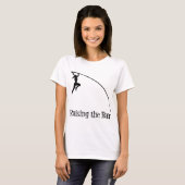 バー-棒高跳び--を上げます Tシャツ (正面フル)