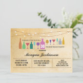 バー 誕生日パーティー カクテル ドリンク ヴィンテージ ご招待 招待状 (スタンド正面)