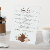 バー- Rust Orangeバラドリンク結婚メニュー 台座サイン (インサイチュ)