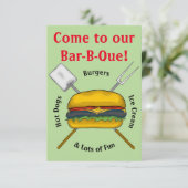 バーBケパーティの招待状 招待状 (スタンド正面)