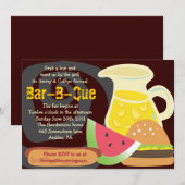 バーB-Queサマーパーティの招待状 招待状 (正面/裏面)