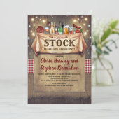 バーBBQ素朴招待状 招待状 (スタンド正面)