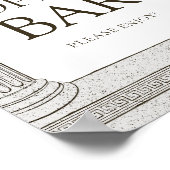 バーGrecia togaパーティーテーブルを開く列の記号 ポスター (角)