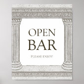 バーGrecia togaパーティーテーブルを開く列の記号 ポスター (正面)