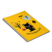 バ不気味おもしろいンパイアキャットハッピーハローウィン ノートブック (右側)