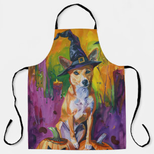 バ不気味センジハロウィーン魔女とカボチャ エプロン