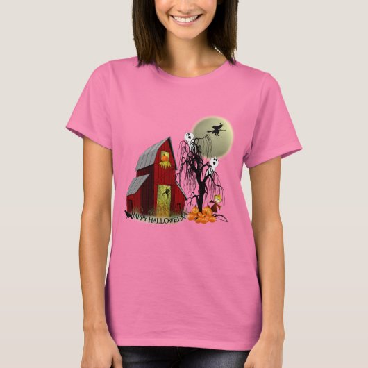 バ不気味ンハロウィーンシャツ Tシャツ (正面)