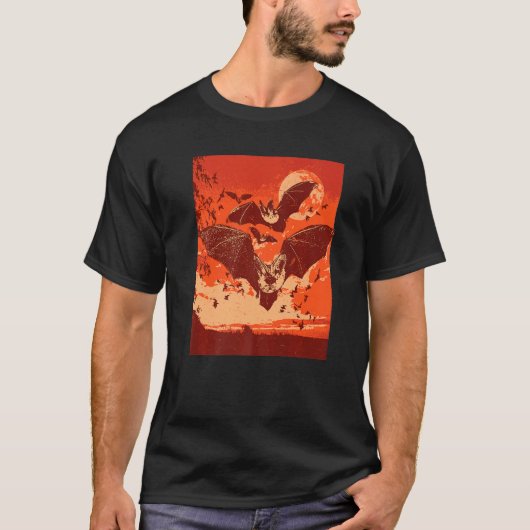 バ不気味ンパイアこうもり Tシャツ (正面)
