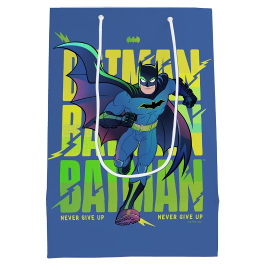 バ与えットマンのグラフィックランニングを表示しない ミディアムペーパーバッグ (裏面)