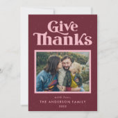 バ与えルグ感謝していンディレトロ感謝祭の写真 シーズンカード (正面)