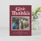 バ与えルグ感謝していンディレトロ感謝祭の写真 シーズンカード (スタンド正面)