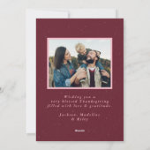 バ与えルグ感謝していンディレトロ感謝祭の写真 シーズンカード (裏面)