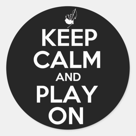 バ保グパイに遊おいて落ち着く ラウンドシール (正面)