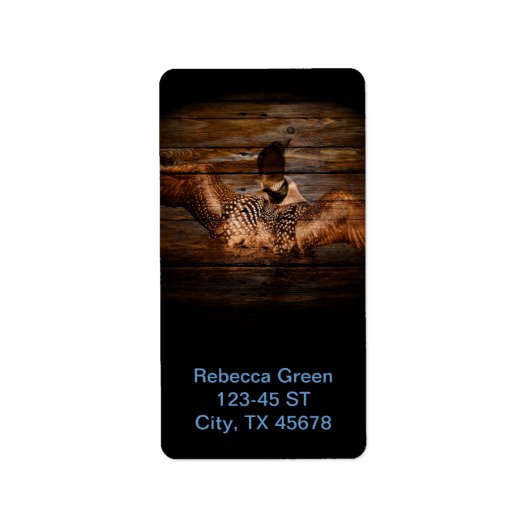 バ初期のンウッドウエスタンカントリー水鳥ルーン ラベル (正面)