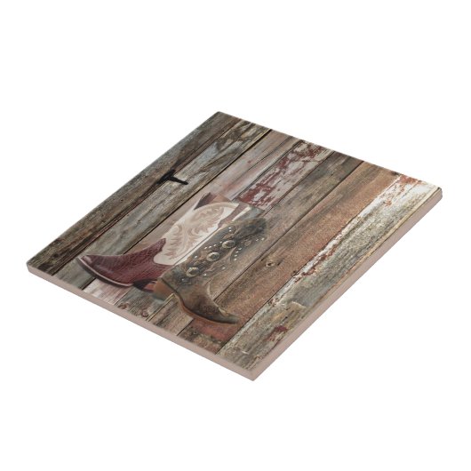 バ初期のンウッドカントリー西カウボーイブーツ タイル (側面)