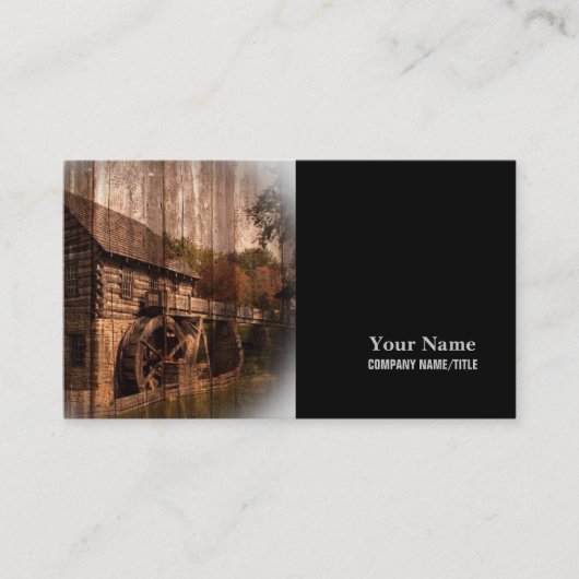 バ初期のンウッドファームハウスミル水車 名刺 (正面)