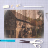 バ初期のンウッドファームハウスミル水車 薄葉紙 (クラフト)