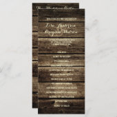 バ動揺してンウッド素朴結婚式 プログラム (正面/裏面)