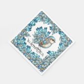 バ大切イきらきら光るズテーマ招待状 スタンダードランチョンナプキン (角)