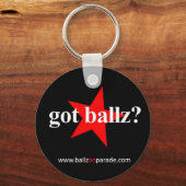 バ得ルツ？キーチェーン キーホルダー (正面)