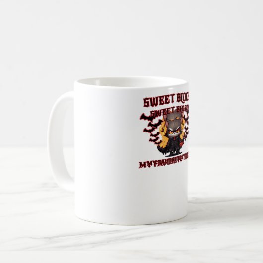 バ怒ンパイア猫クレイブハロウィーンの血 コーヒーマグカップ (正面左)