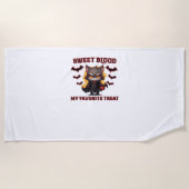 バ怒ンパイア猫クレイブハロウィーンの血 ビーチタオル (正面)