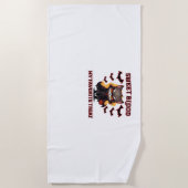 バ怒ンパイア猫クレイブハロウィーンの血 ビーチタオル (正面)