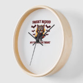 バ怒ンパイア猫クレイブハロウィーンの血 壁時計 (傾斜)