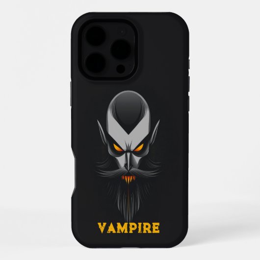 バ怒ンパイア黒 iPhoneケース (裏面)