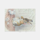 バ恋しく思ニー茶 フリースブランケット (正面(横))