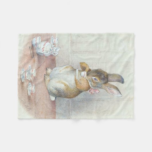 バ恋しく思ニー茶 フリースブランケット (正面(横))