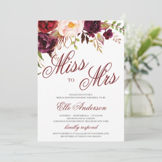 バ恋しく思ルグンディ夫人へのフローラボホブライダルシャワー 招待状 (スタンド正面)