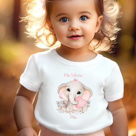 バ恋しく思ンタインパーソナライズされた小さな女の子 トドラーTシャツ