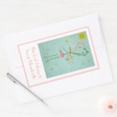 バ恋しく思ンタイン蔵書票 長方形シール (封筒)