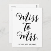 バ恋しく思ーナーのブライダルシャワープロップへモダン ポストカード (正面/裏面)