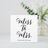 バ恋しく思ーナーのブライダルシャワープロップへモダン 招待状 (スタンド正面)