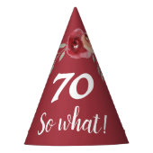 バ感動的ルおもしろいグンディフローラ70誕生日 パーティーハット (正面)