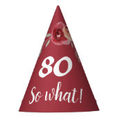 バ感動的ルおもしろいグンディフローラ80誕生日 パーティーハット (正面)