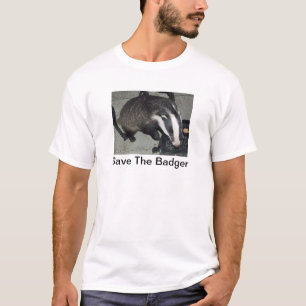 バ救ッガーの写真Tシャツ付きアナグマ Tシャツ