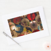 バ日本のンブレラ日本のスタイル 長方形シール (封筒)