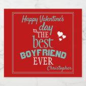 バ最高のイトボーイエバーバレンタインデー赤 ビールラベル (シングルラベル)