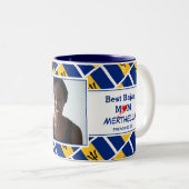 バ最高のインMUMパーソナライズされた Barbados国旗の写真 ツートーンマグカップ (正面右)