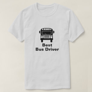 バ最高のスドライバのバスシルエットTシャツ Tシャツ