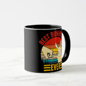 バ最高のニーパパエバーヴィンテージうさぎ恋人の父 マグカップ (正面右)