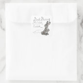 バ最高のニーママ今までにかわいいウサギ文字母の日 スクエアシール (バッグ)