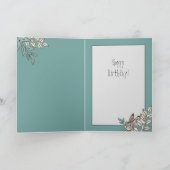 バ最高のニーママ今まで可愛いウサギ文字誕生日 カード (内部)