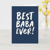 バ最高のバー・エバーおもしろい海モダン海軍の父の日 カード (黄色い花)