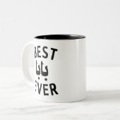 バ最高のバ・エバーギフトへアラブの父 ツートーンマグカップ (正面左)